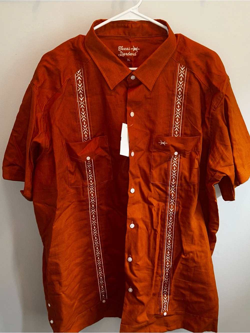 NWT Texas Standard Tejas Guayabera Shirt